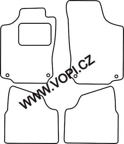 Textil-Autoteppiche Opel Corsa C 2004 - 2006 Carfit (3441)